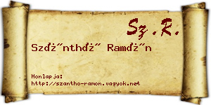 Szánthó Ramón névjegykártya